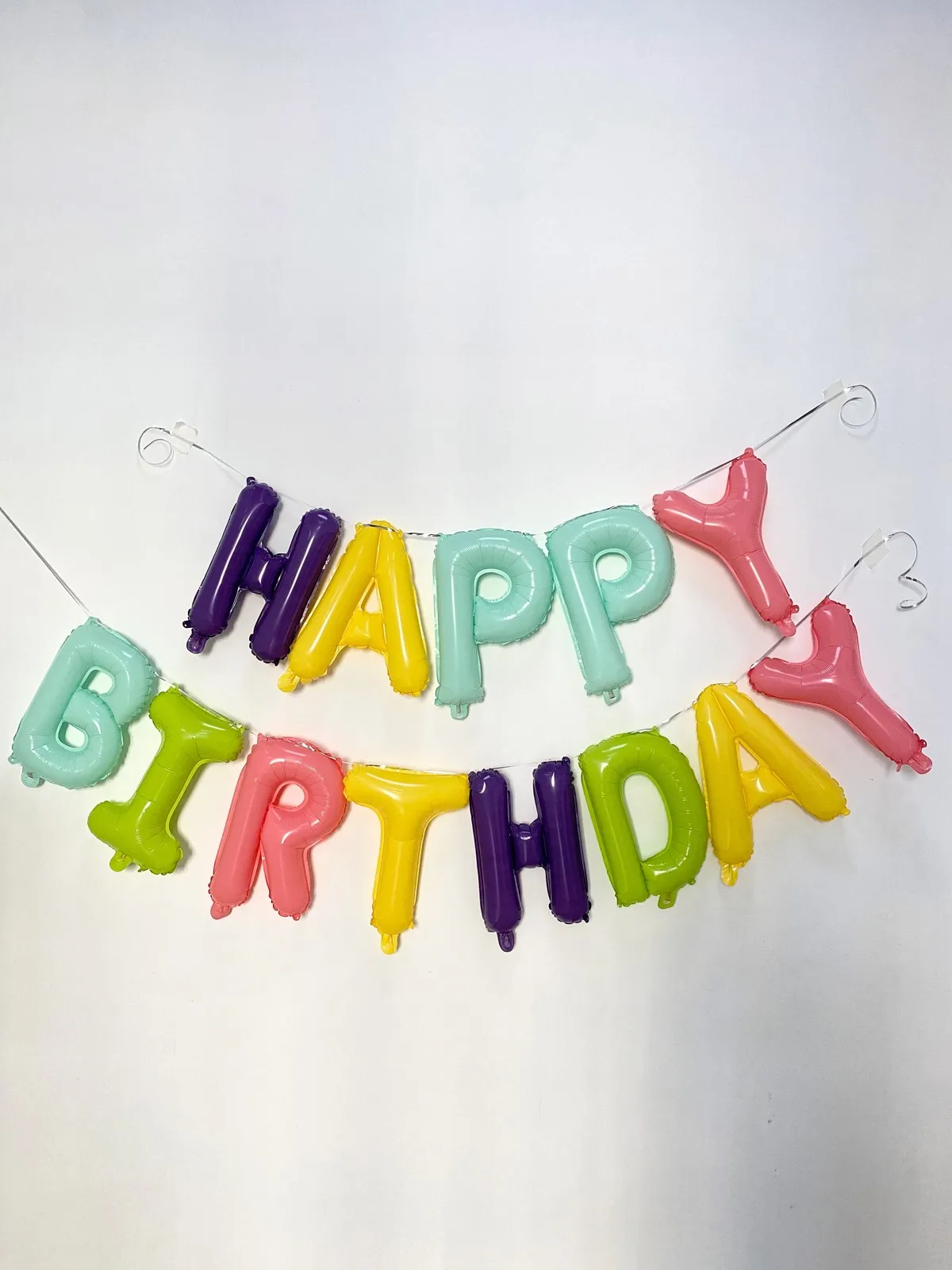 Разноцветная растяжка Happy Birthday
